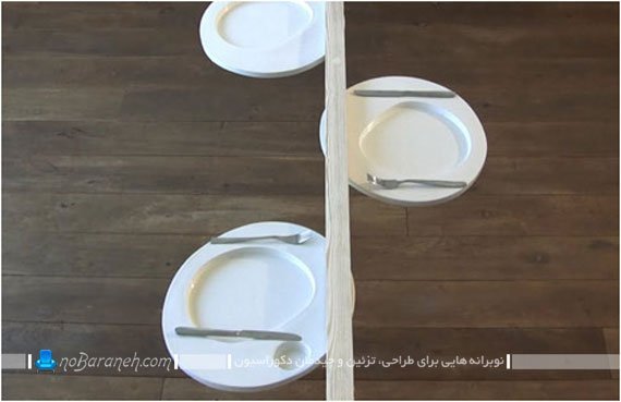 میز غذاخوری کوچک چوبی