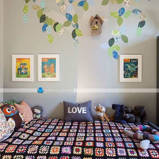 تزیین دیوار اتاق کودک به شکل شیک و ارزان
