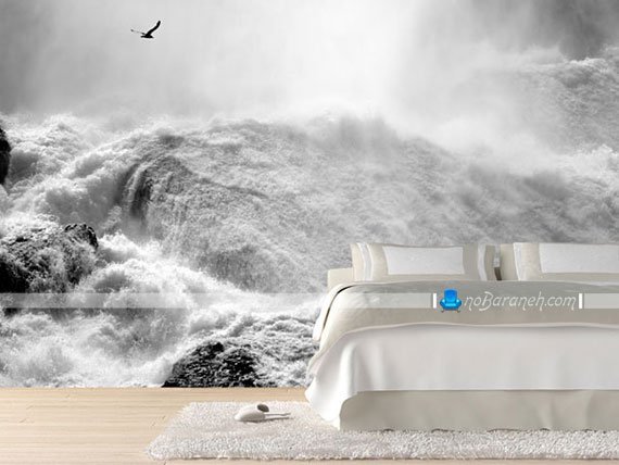 پوستر دیواری منظره و دریا برای اتاق خواب و تزیین دیوار پشت تخت خواب