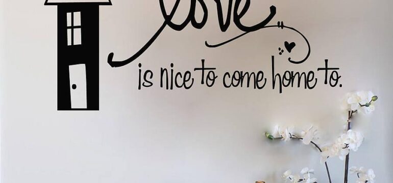 استیکر تزیینی دیواری با متن زیبا و عاشقانه
