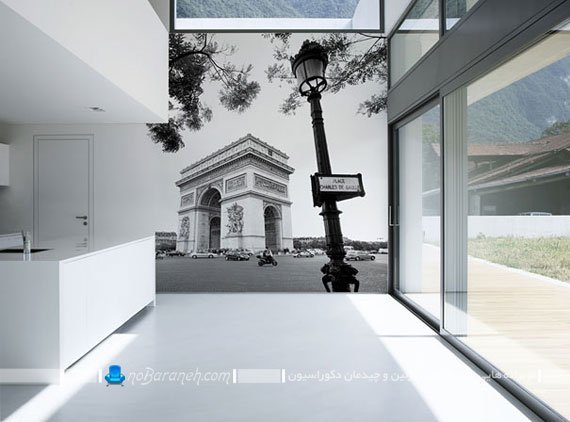 مدل پوستر کومار با نمایی از شهر پاریس. پوستر سه بعدی برای دیوار منزل