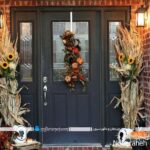 تزیین درب ورودی منزل با ایده های پاییزی و هالووینی