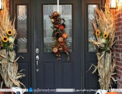 مدلهای تزیین درب ورودی منزل با ایده پاییزی و هالووینی