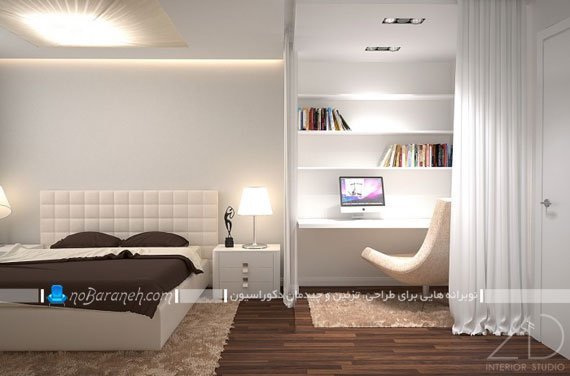 طراحی اتاق خواب عروس با رنگ سفید