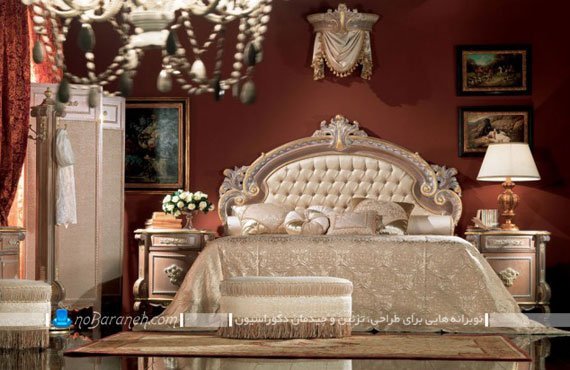 مدل اتاق عروس سلطنتی با زرشکی و کرم