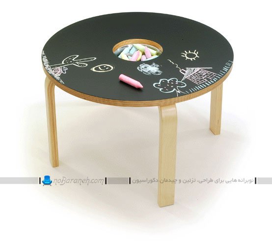 میز و صندلی کودکانه با صفحه مخصوص نقاشی