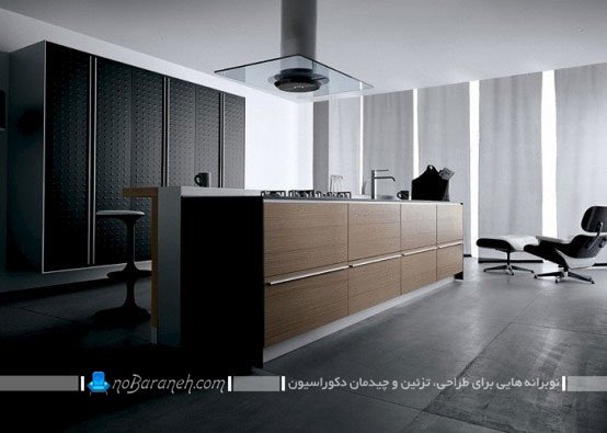 طراحی دکوراسیون آشپزخانه با کابینت های مدرن mdf عکس مدل های مدرن میز اپن آشپزخانه