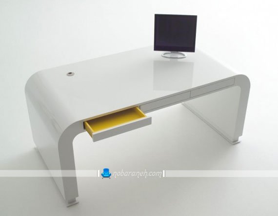میز کامپیوتر و تحریر pvc پی وی سی میز کامپیوتر مدرن و سفید رنگ