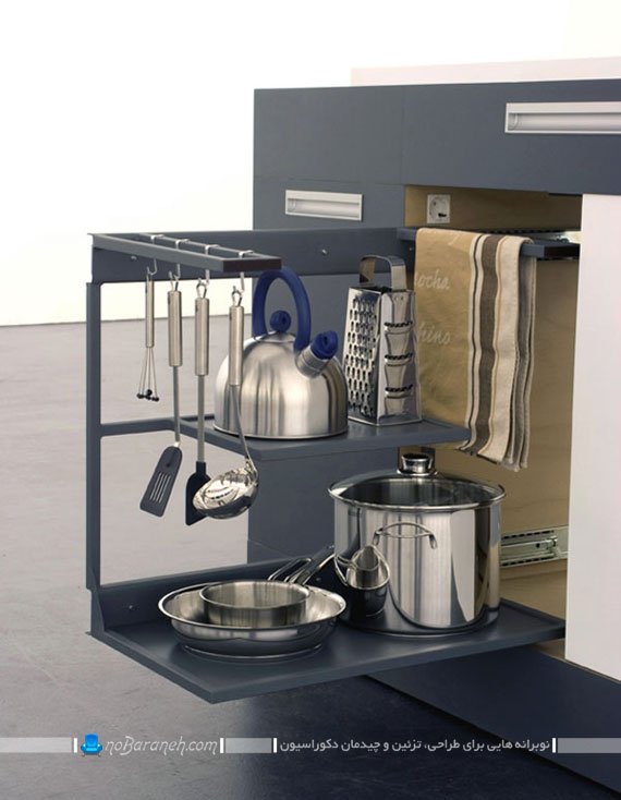 سبد ریلی کابینت جدیدترین مدل کابینت کوچک آشپزخانه