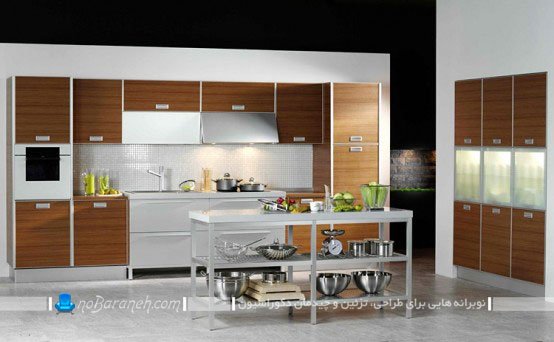 کابینت ام دی اف آشپزخانه اپن با طراحی شیک  کابینت اشپزخانه مدل جدید