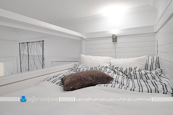 مدل اتاق خواب کوچک دوبلکس با سقف کوتاه