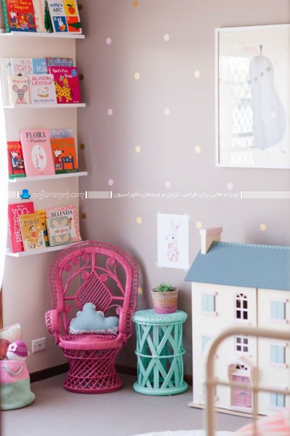 تزیین اتاق کودک دختر به شکل شیک و ساده