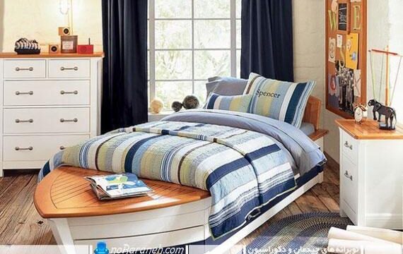سرویس خواب اتاق کودک با طرح و شکل قایق