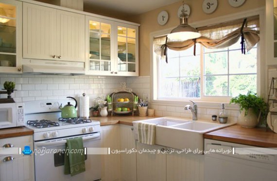 پرده کرکره عمودی آشپزخانه با طراحی ساده و شیک مینیمال ارزان قیمت. مدل های جدید تزیین پنجره آشپزخانه با پرده و کرکره.
