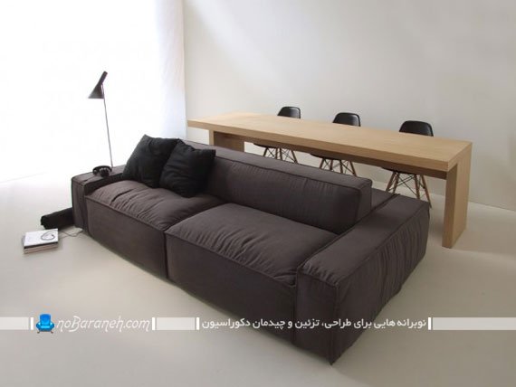 مدل مبلمان آپارتمان کوچک کاناپه راحتی دو طرفه