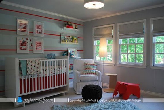 تزیین اتاق بچه با کاغذ دیواری