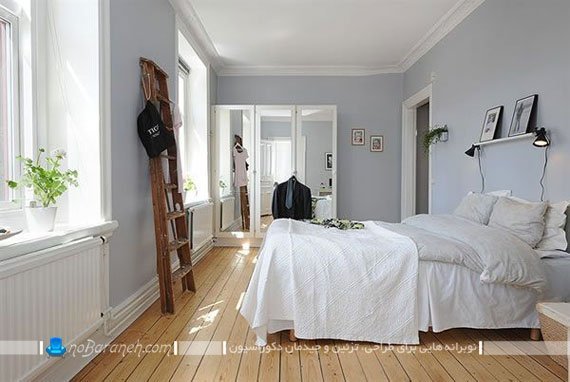 چیدمان و دیزاین ساده خانه با هزینه کم. دیزای چوبی اتاق خواب. مدل کفپوش اتاق خواب
