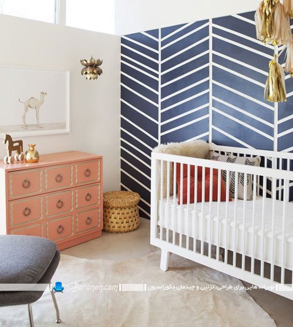 تزیین اتاق خواب نوزاد با اشکال هندسی