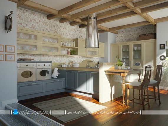 آشپزخانه کلاسیک ساده عکس کابینت ساده و کلاسیک