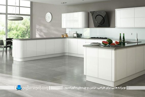 مدل کابینت مدرن های گلاس سفید جدیدترین مدل کابینت آشپزخانه