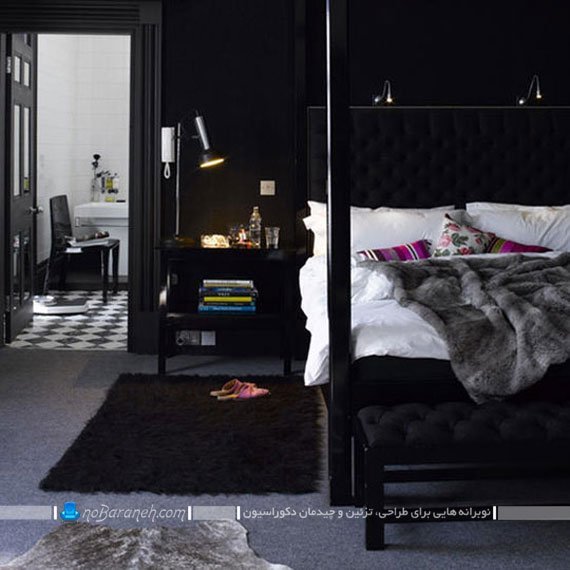 طراحی دکوراسیون اتاق با رنگ سیاه / عکس