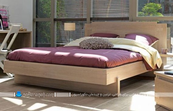 تخت خواب چوبی دو نفره