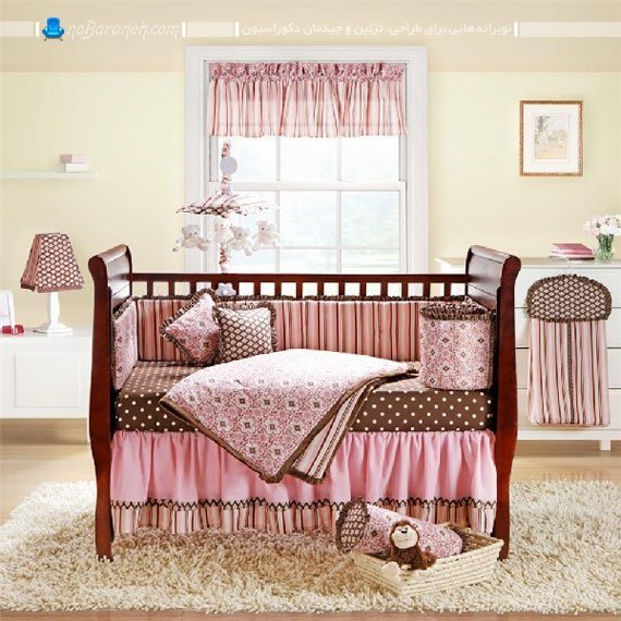 سرویس خواب دخترانه اتاق نوزاد / عکس