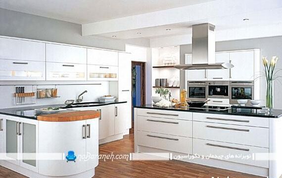 مدل آشپزخانه جزیره ای با کابینت های مدرن