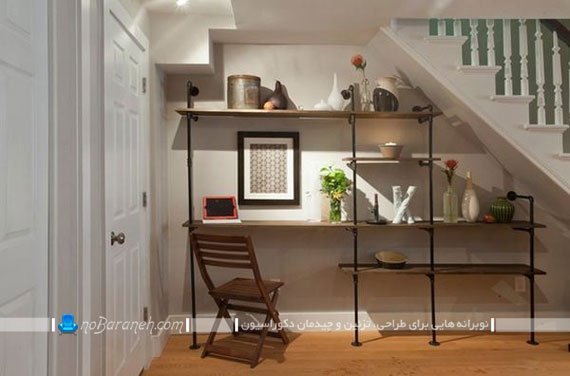 قفسه بندی فضای خالی زیر راه پله