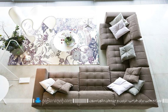 مدل های جدید مبل راحتی ایتالیایی با چیدمان ال