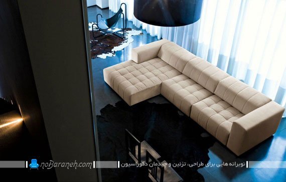 مبل راحتی ایتالیایی با رویه لمسه دوزی شده