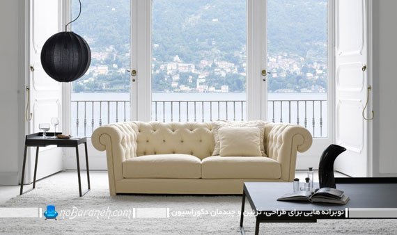 کاناپه راحتی فانتزی با رویه لمسه دوزی شده