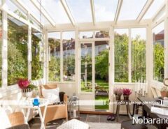 ساخت کلبه شیشه ای در گوشه حیاط خانه ویلایی