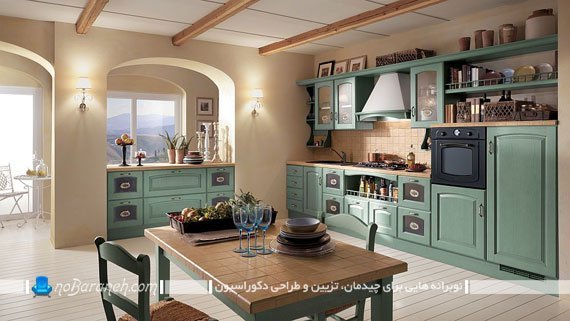 طراحی آشپزخانه سنتی و کلاسیک
