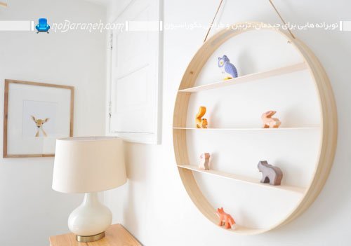شلف فانتزی و چوبی برای اتاق کودک با طرح جدید مدرن شیک ارزان قیمت