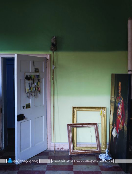 نقاشی دیوارها با رنگ سبز