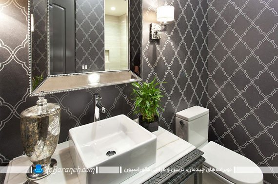 کاغذ دیواری سرویس بهداشتی منزل