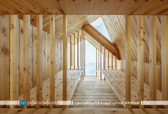 اتاق خواب چوبی بر فراز آلپ