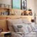 قفسه چوبی کنار تخت خواب، تزیین سرویس خواب با بوفه و طبقات چوبی ، شلف بندی تخت خواب