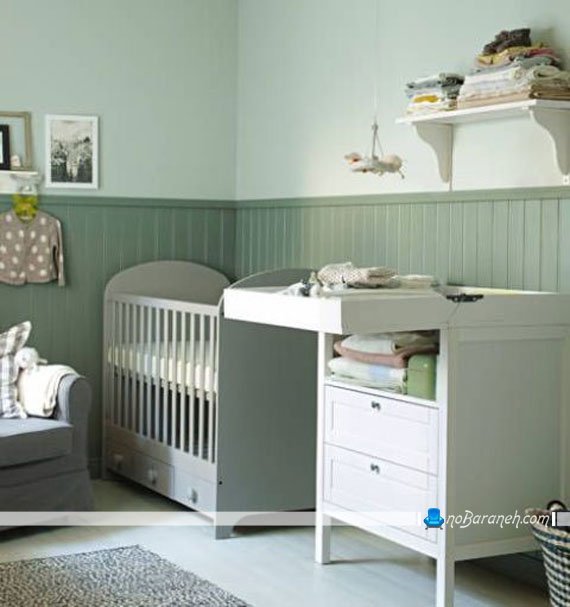 دکوراسیون اتاق نوزاد به سبک ikea. مدل تخت خواب نوزاد ایکیا دخترانه و پسرانه