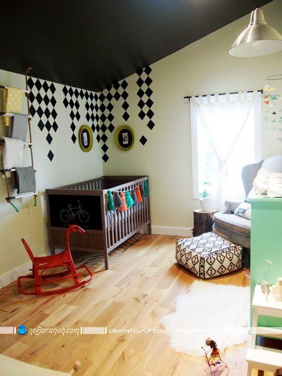 چیدمان و دکوراسیون ساده اتاق نوزاد ایکیا. دکوراسیون شیک اتاق کودک و نوزاد ایکیا