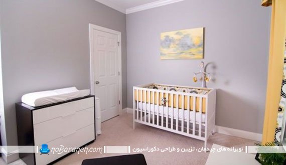 تزیین اتاق نوزاد با رنگهای سرد. مدل های جدید سیسمونی اتاق نوزاد ikea