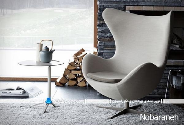 صندلی فانتزی و کلاسیک یک نفره به شکل تخم مرغ