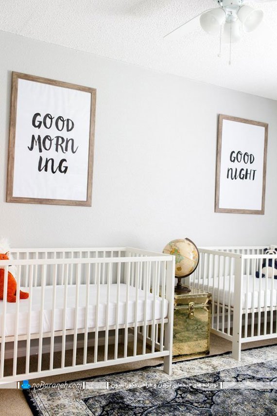 چیدمان اتاق بچه های نوزاد دوقلو