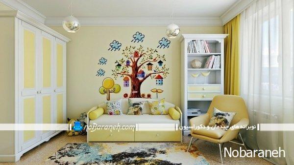 تزیین دیوارهای اتاق بچه یا برچسب دیواری طرح درخت