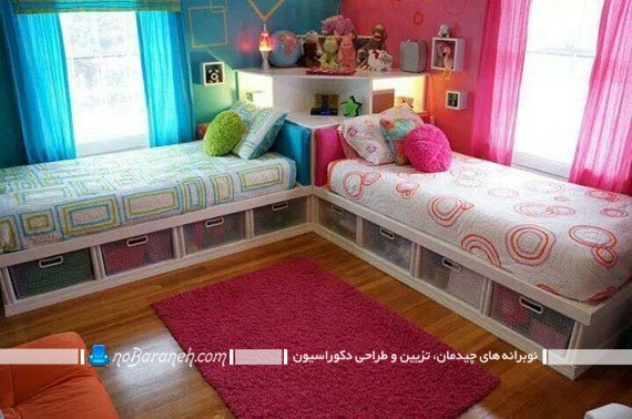 هارمونی رنگهای پسرانه و دخترانه در اتاق کودک 