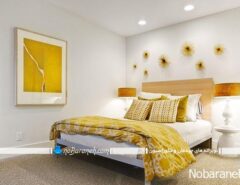 دیزاین اتاق خواب با رنگ زرد