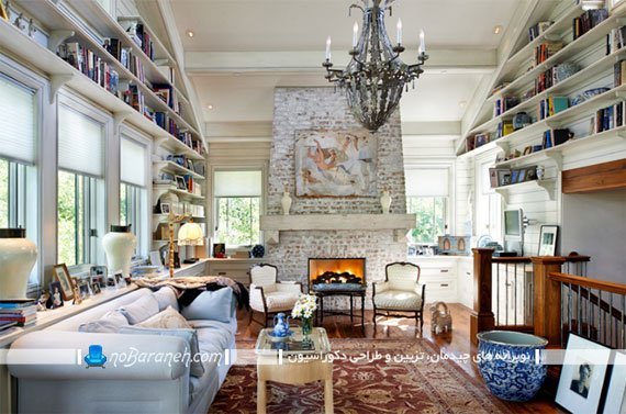 مدل تزیین بالای شومینه با سنگ تزیین شومینه با سنگ