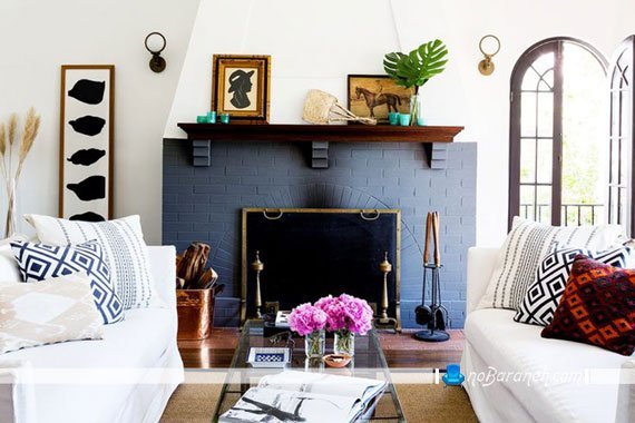 دیزاین بالای شومینه دیزاین شومینه های قدیمی دیزاین کنار شومینه طراحی و تزیین دیوار شومینه با آجر آنتیک