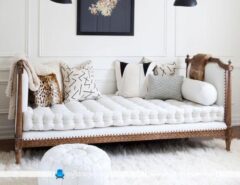 کاناپه سلطنتی و تخت شو سفید رنگ